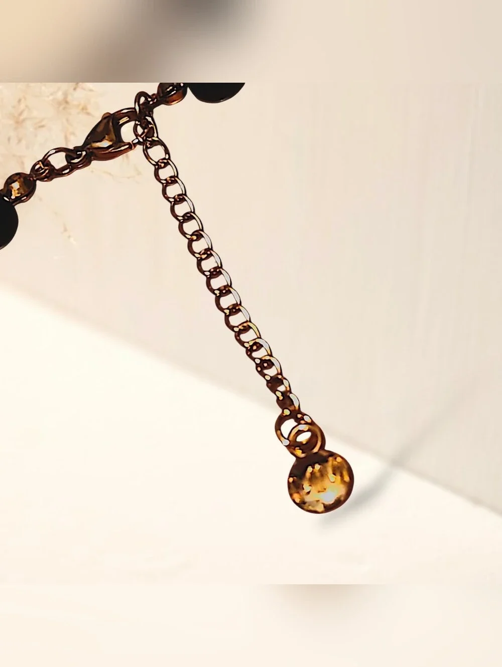 MAYAMAR Black Agate Beaded Gold Shell Pendant Necklace